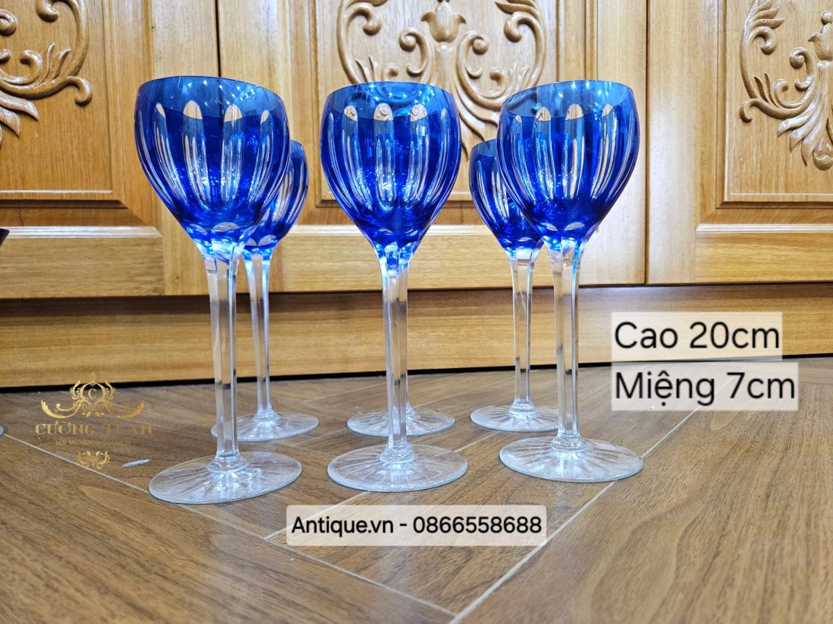 Bộ ly pha lê gồm 6 chiếc, cao 20.5cm – ảnh 1