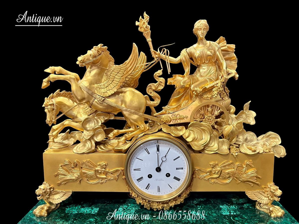 Bộ đồng hồ tượng Pháp, cao 59cm – ảnh 3