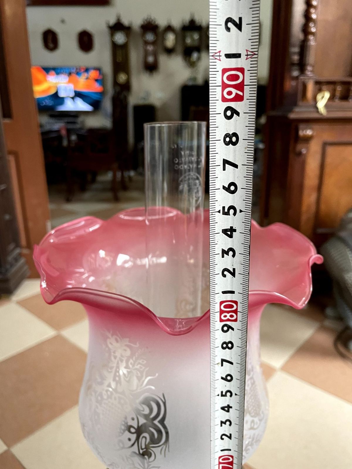 Đèn dầu tượng Pháp, cao 89cm – ảnh 5