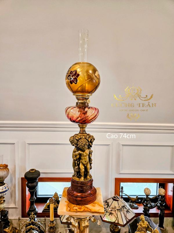 Đèn dầu tượng, cao 74cm – ảnh 1