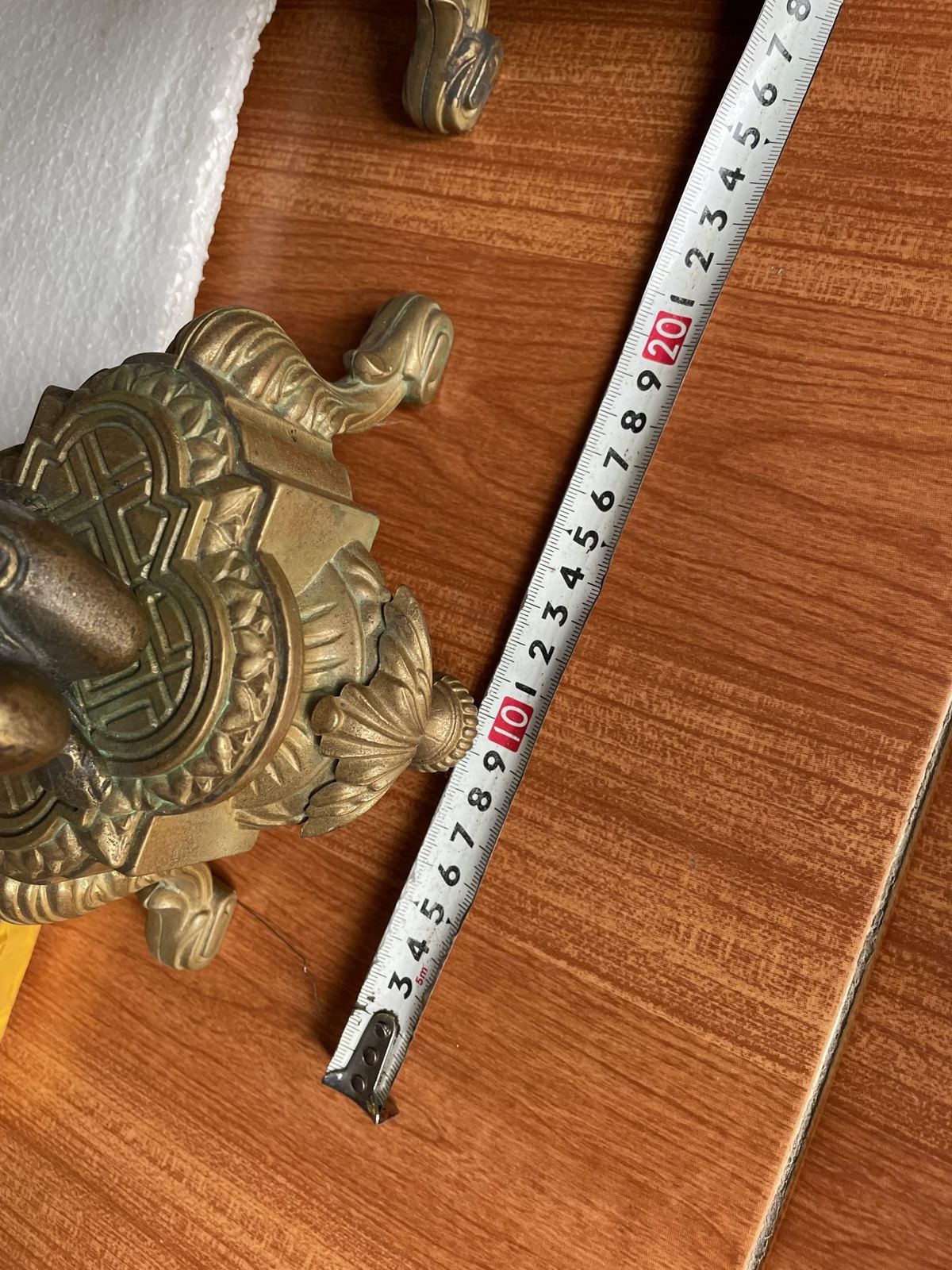 Cặp chân nến đồng Pháp, cao 53cm – ảnh 6
