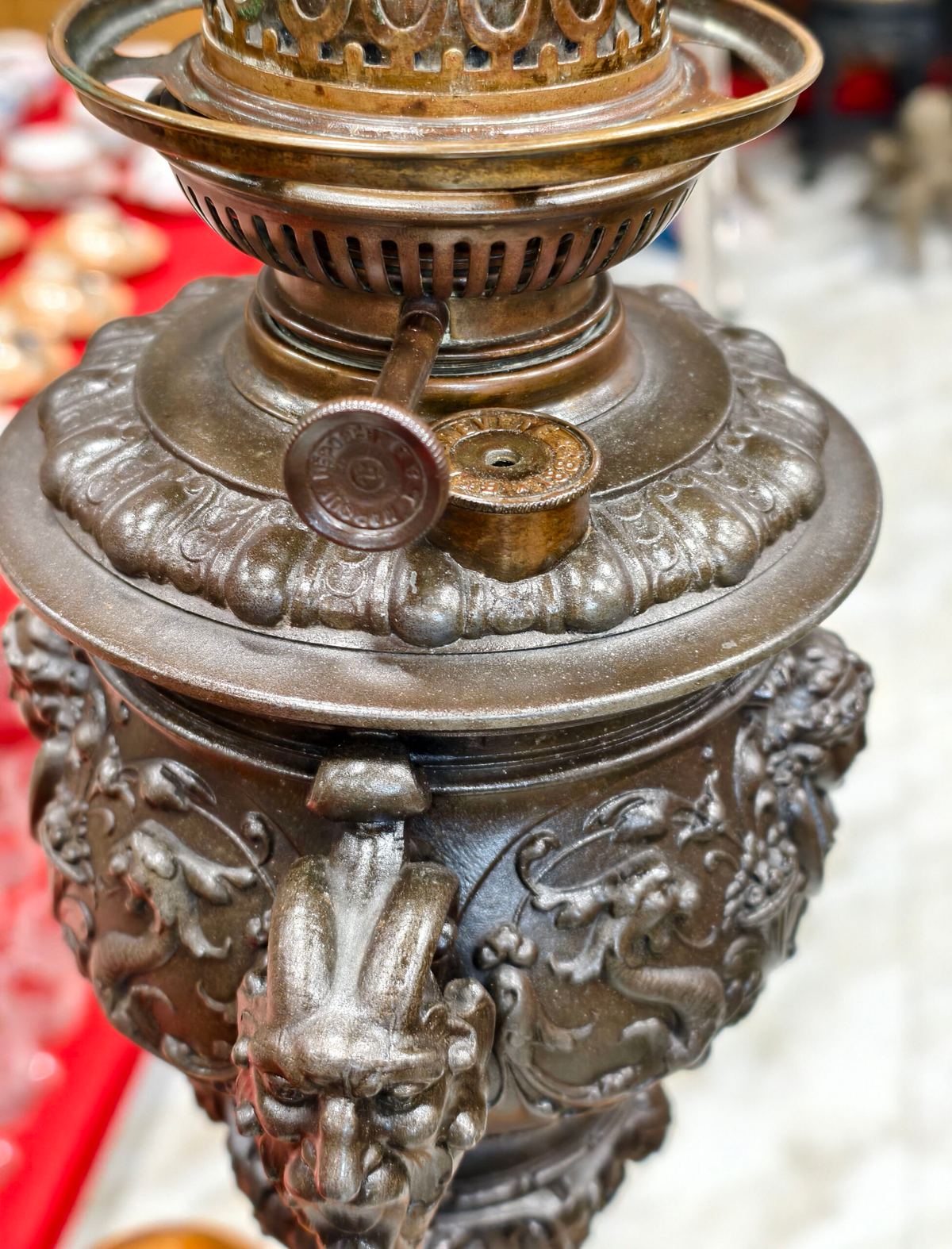 Đèn dầu Pháp, cao 69cm – ảnh 5