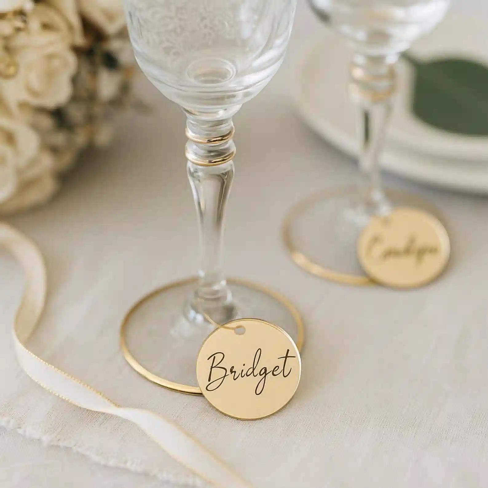 Etsy personalized wine glass charms