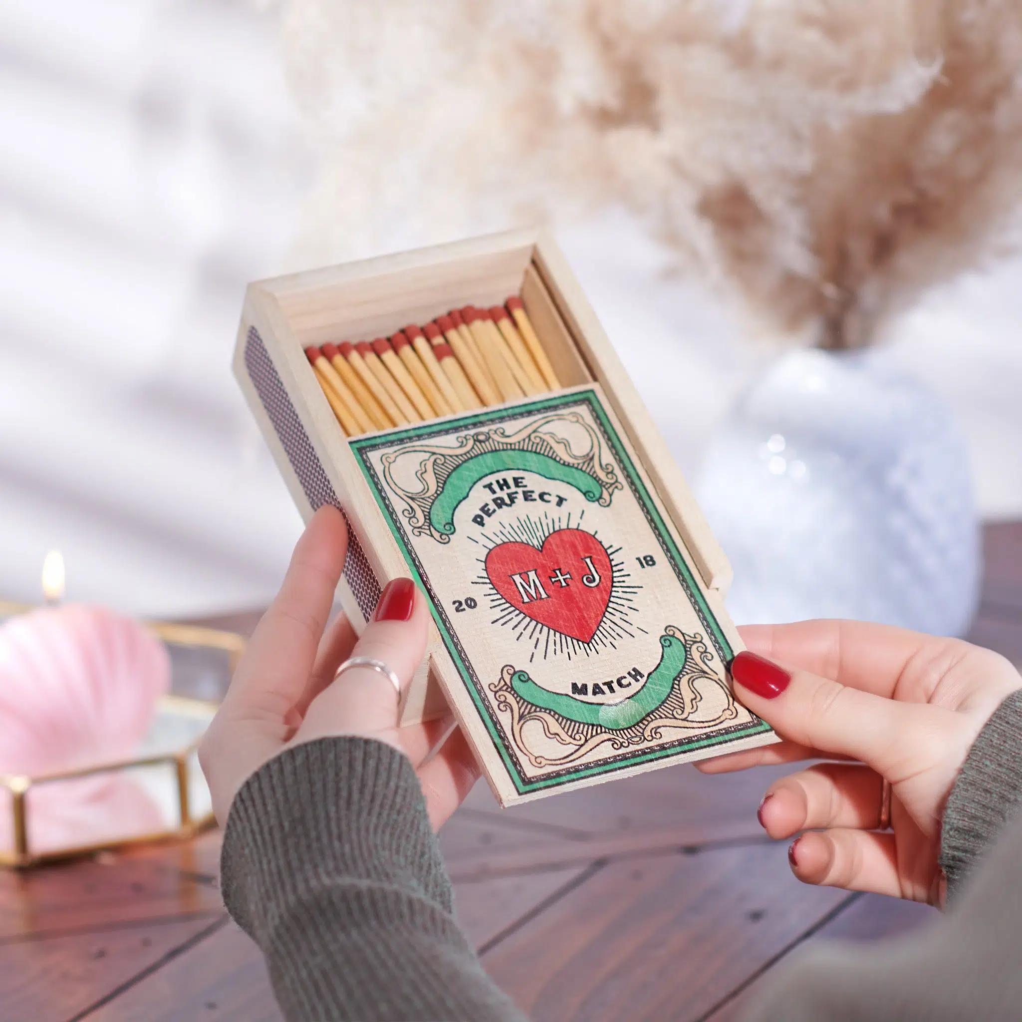 Oakdene Designs Personalized Couples Large Matchbox