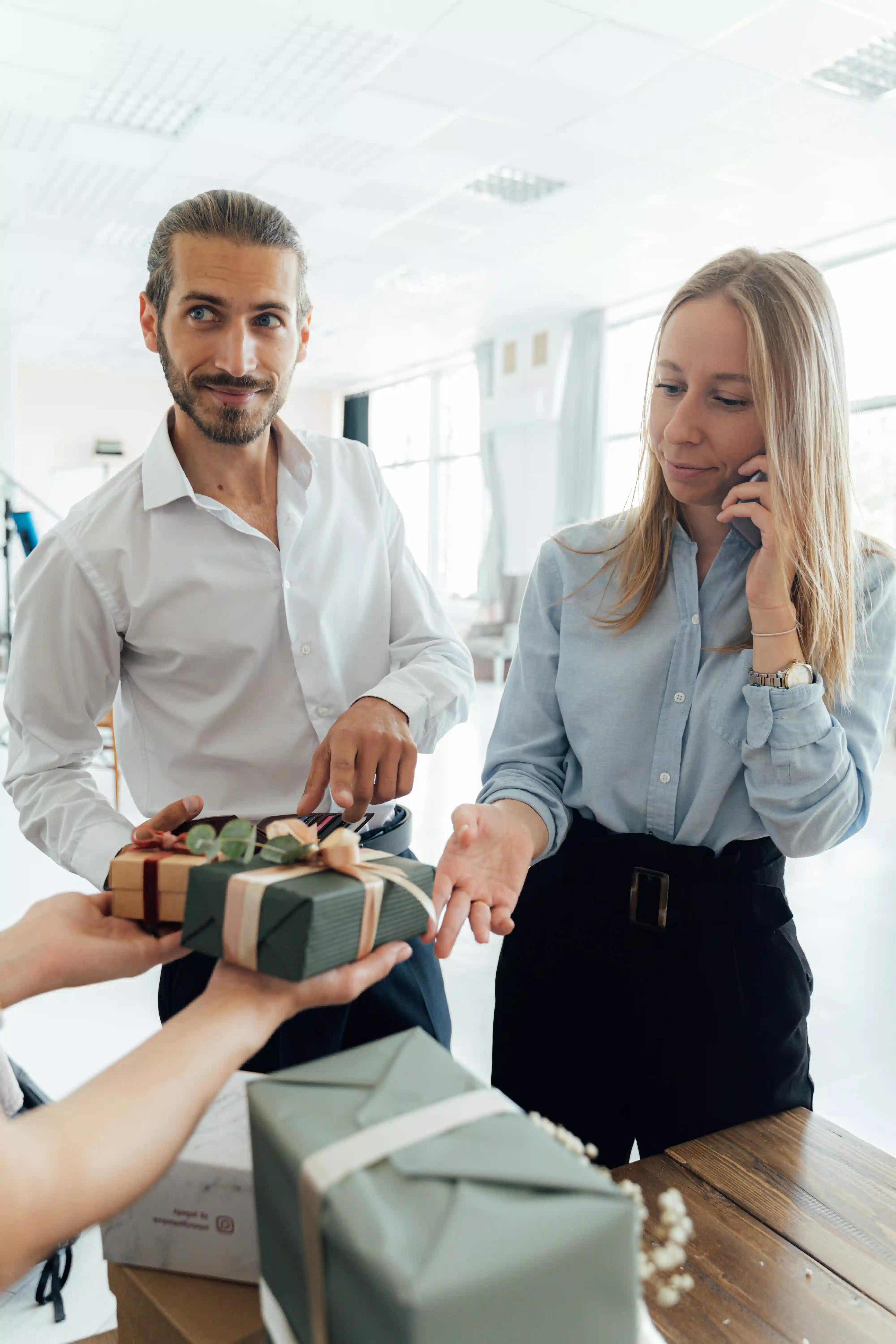 Giving gifts to clients