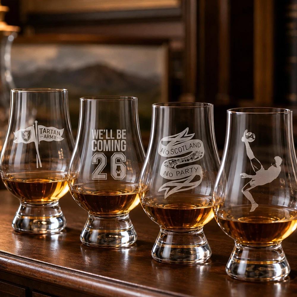 Official Glencairn whisky glass personalized