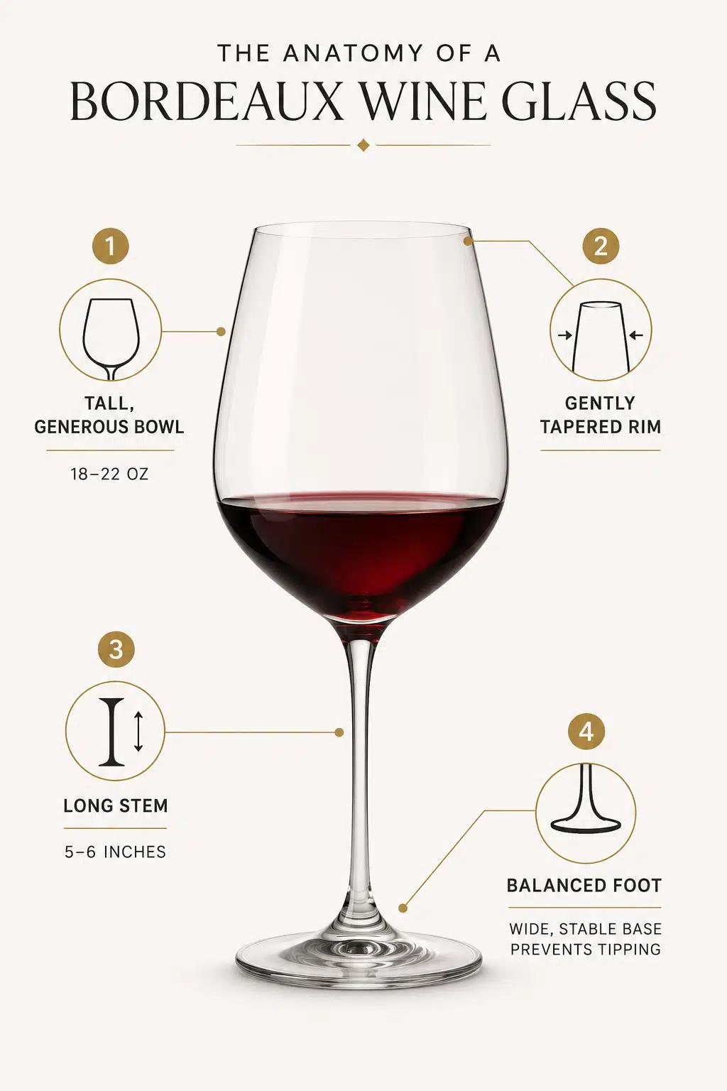 Anatomy of a Bordeaux glass illustration