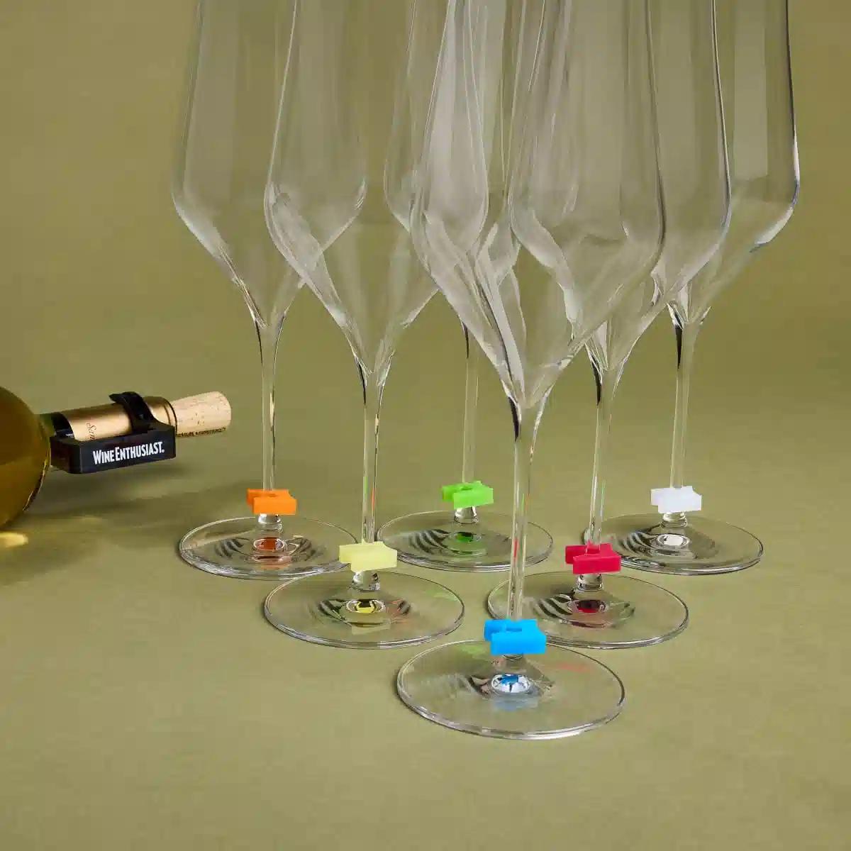 Wine Enthusiast silicone bands for wine glasses