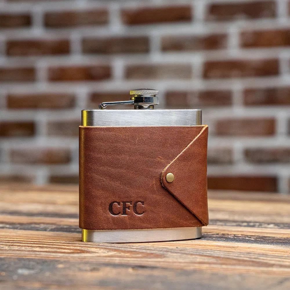 Mark and Graham Holtz Leather Flask
