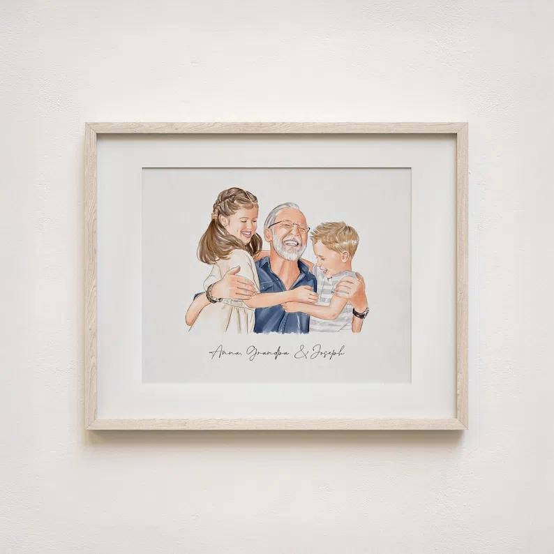 Personalized Grandfather Portrait 