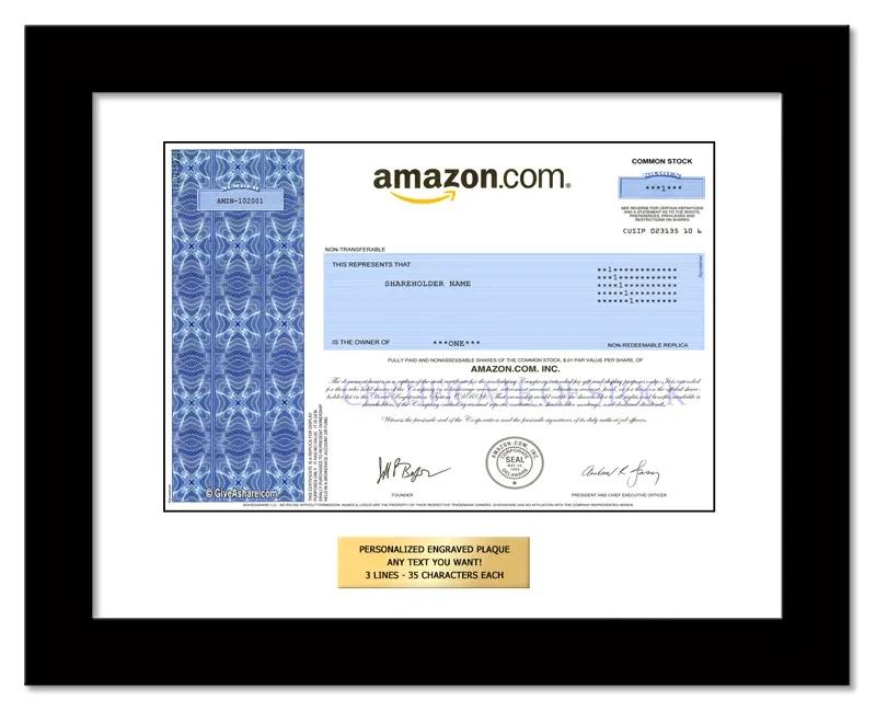 Framed Custom Stock Certificate