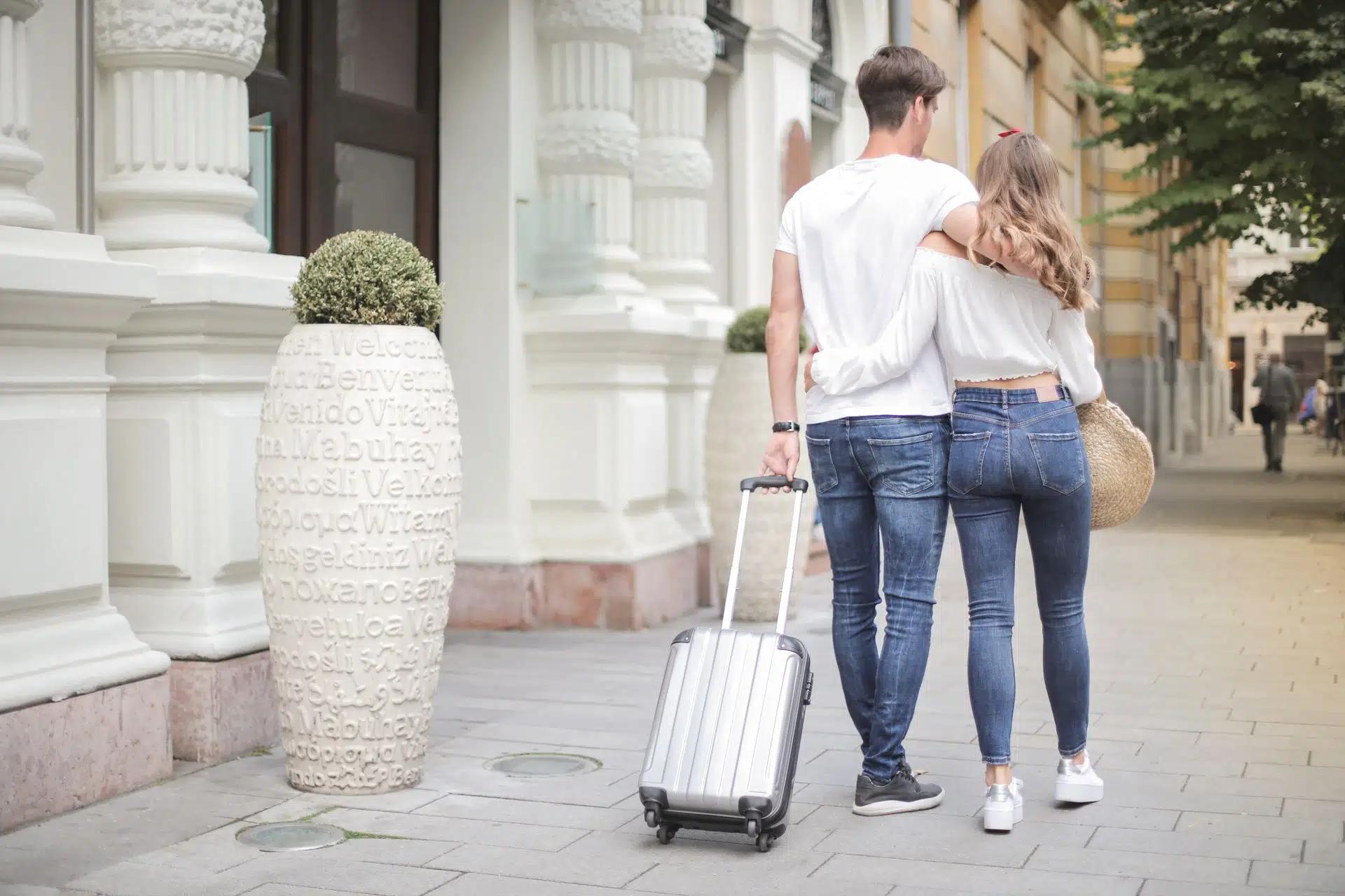 A couple traveling together