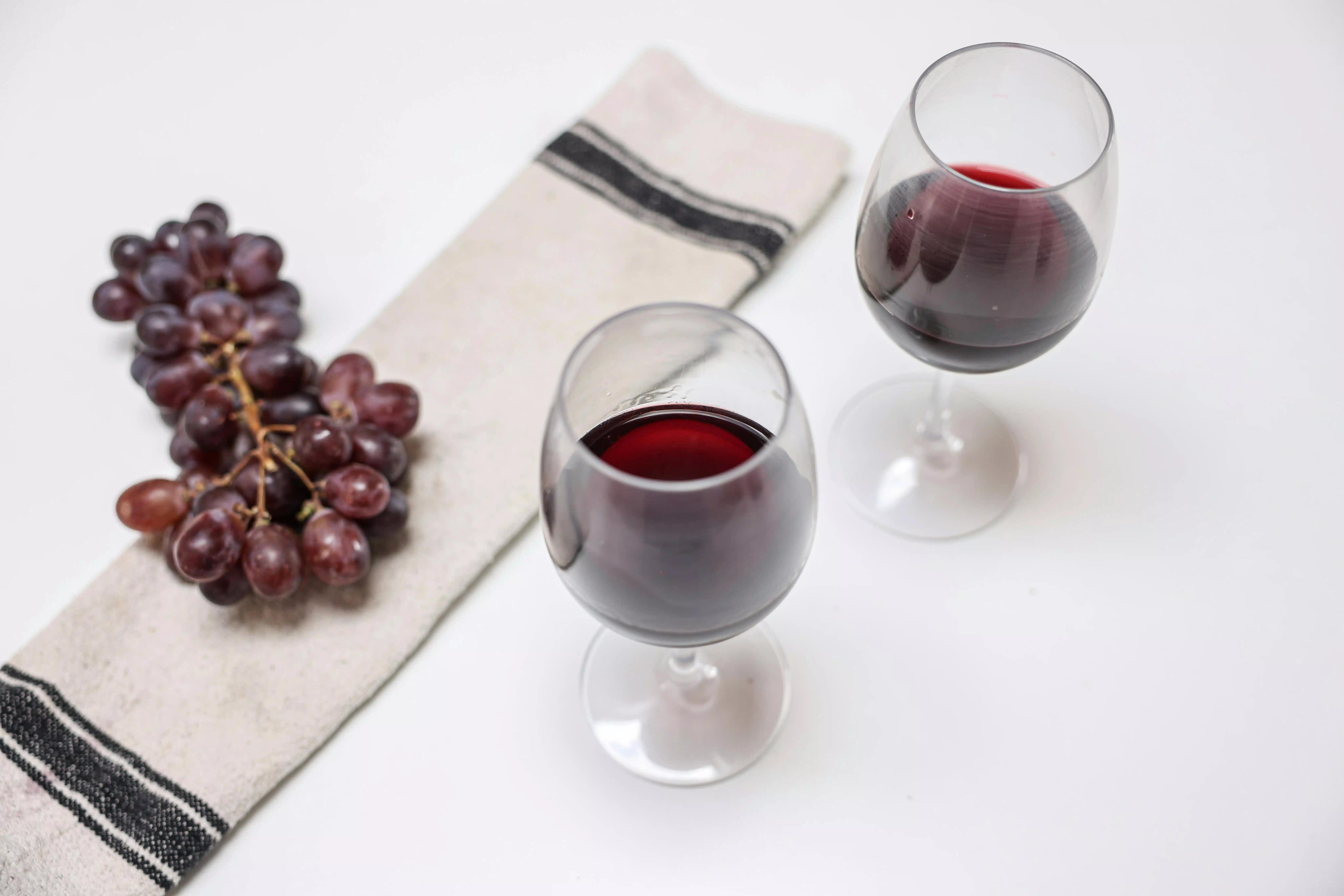 Red wine crystal glass