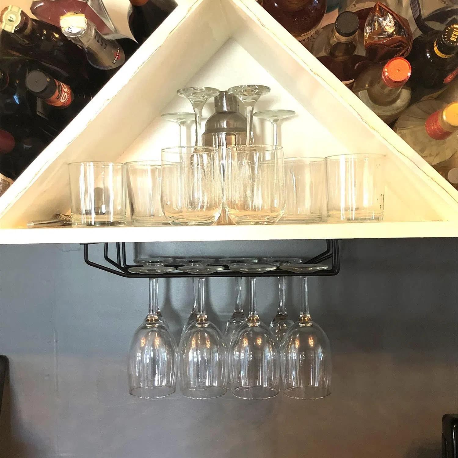 RedDreamer Under Cabinet Wine Glass Rack