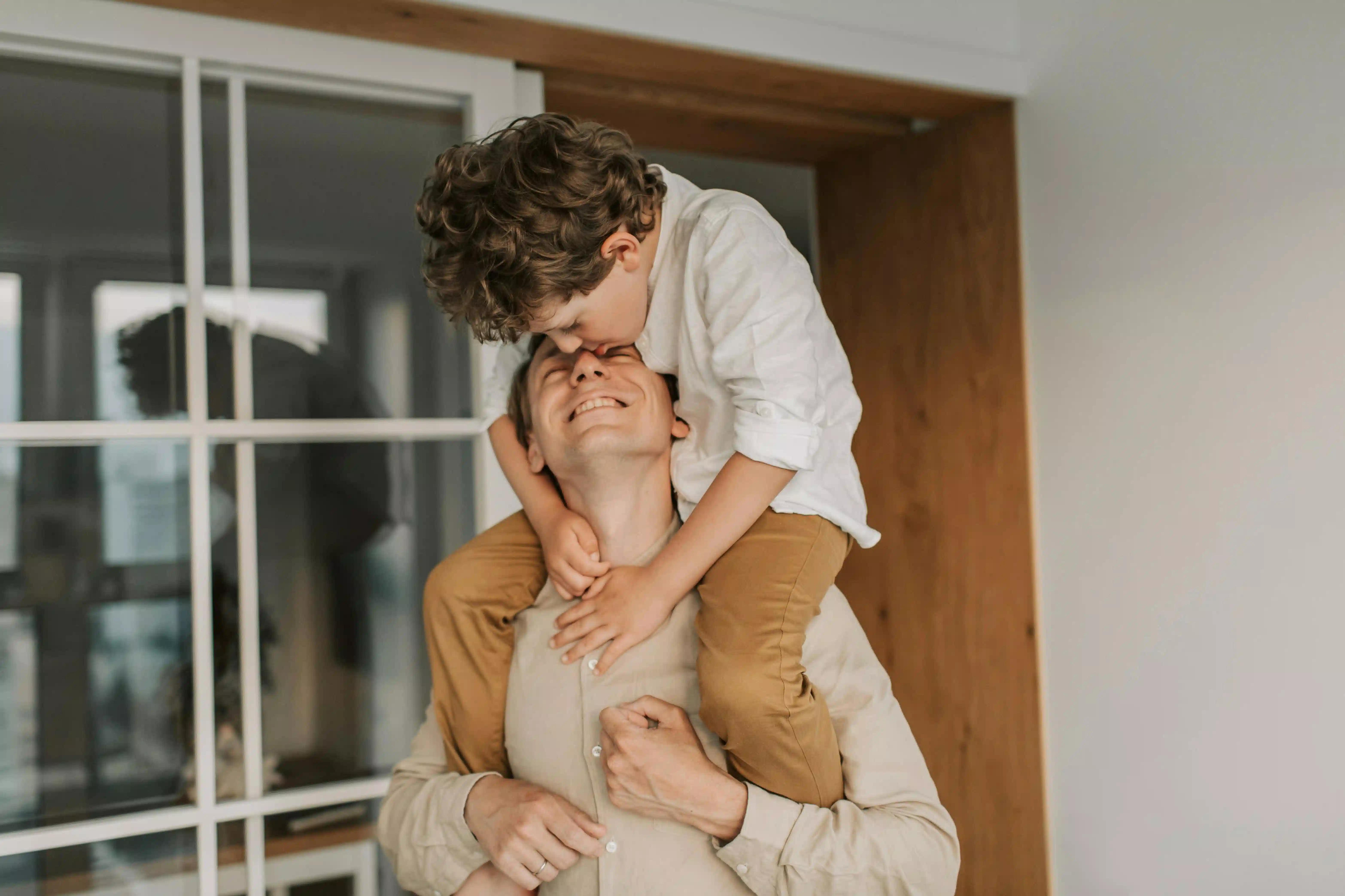 A father with his son