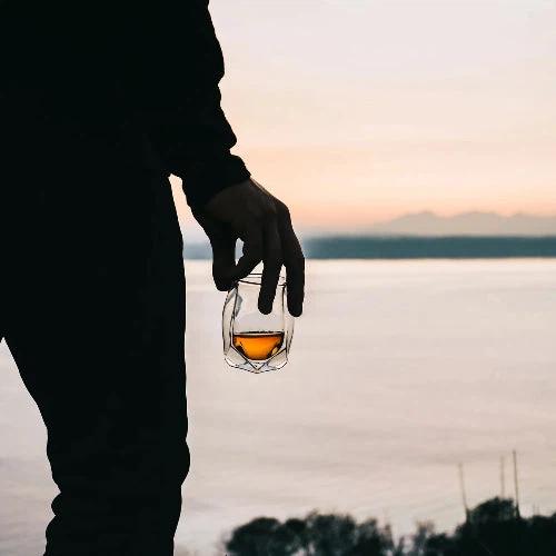 Holding a Norlan Whisky Glass