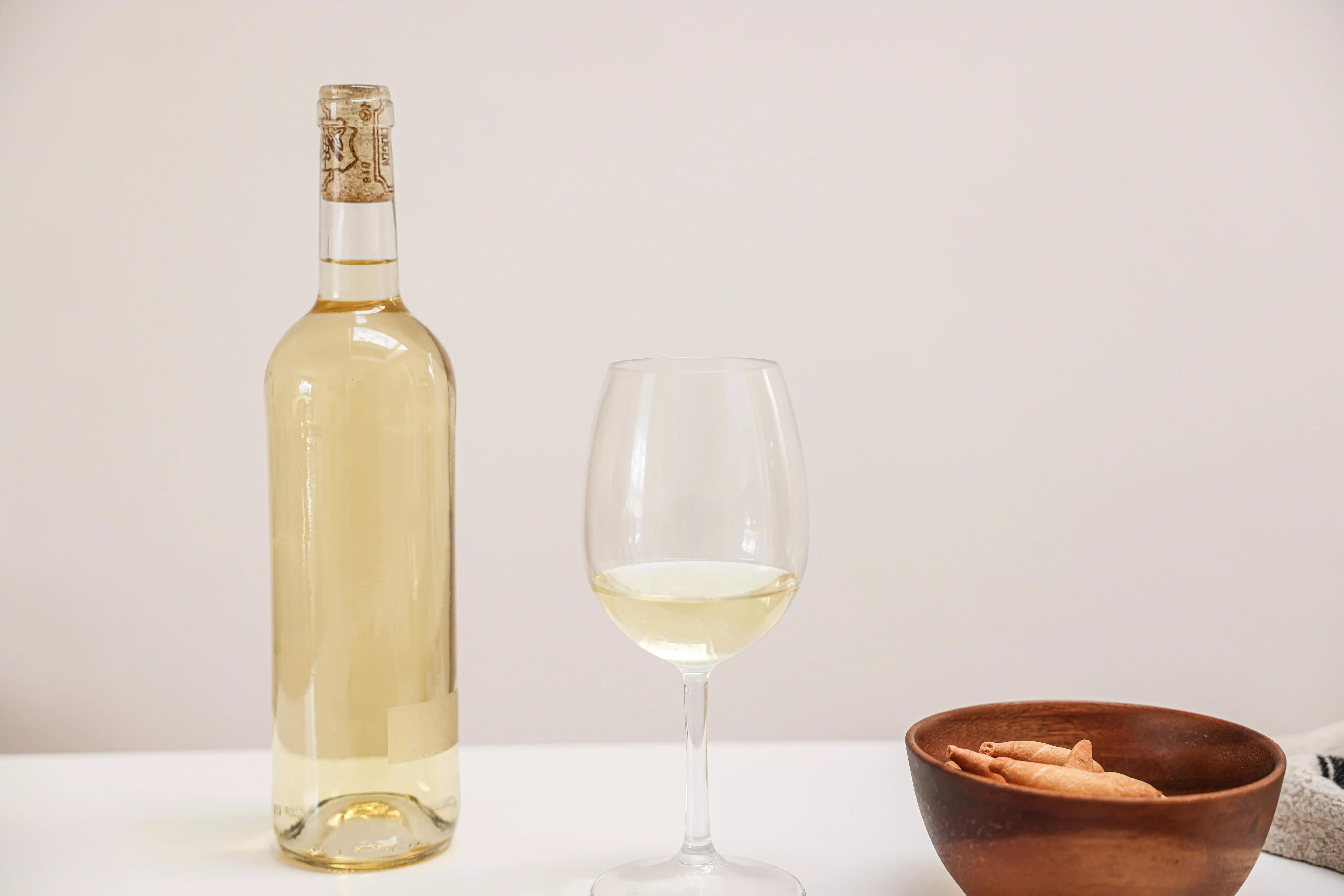 White wine crystal glass