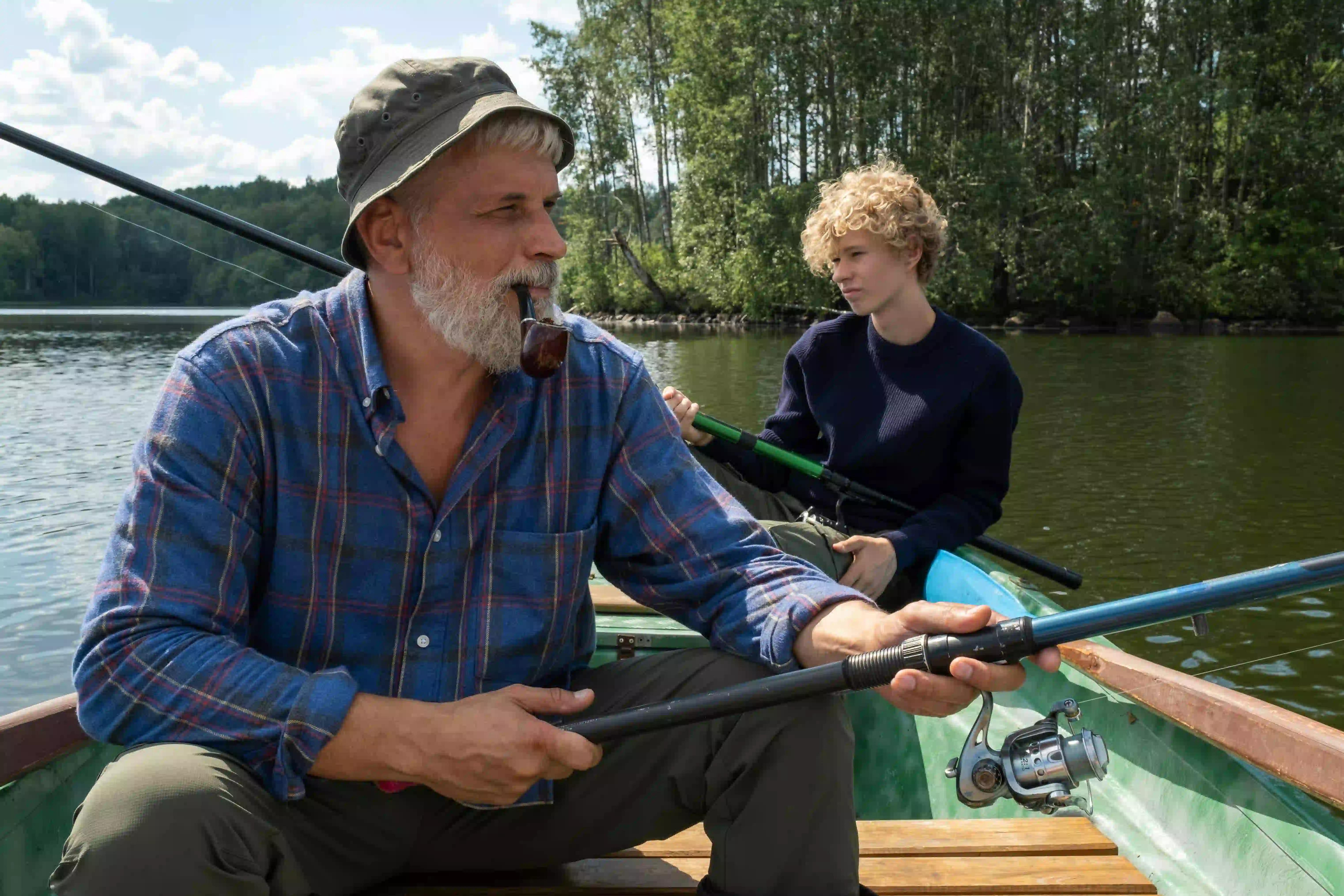 Old man fishing