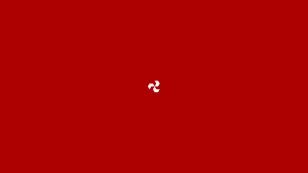 Logo on red background