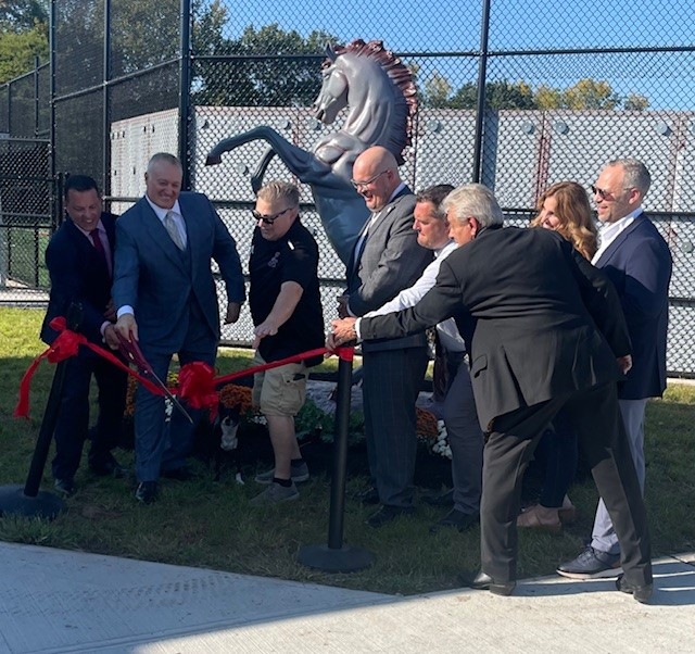 Corradino Mustang Donation Ribbon Cutting Ceremony Photograph
