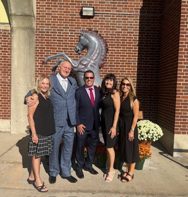 Image School Mascot Donation Mustang Group Photo