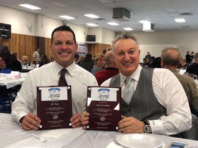 Corradino and Papa Alumni Plaques Photo