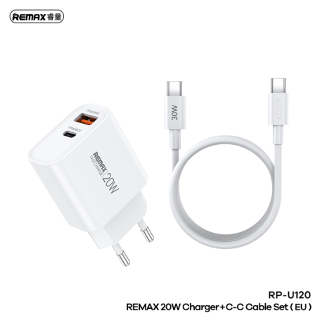 REMAX RP-U120 20W USB-C Charger & Cable Set