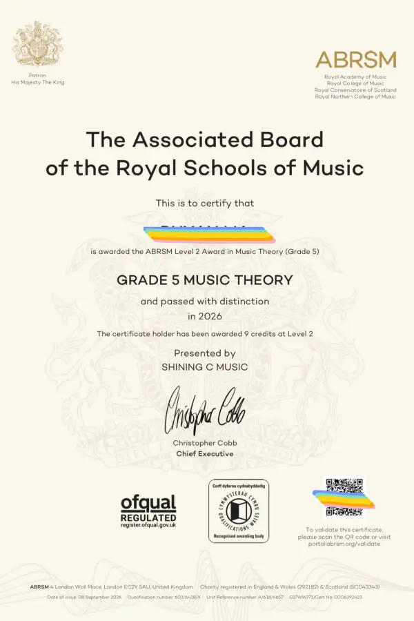 Term 3 Student Achievements – ABRSM Exam Success