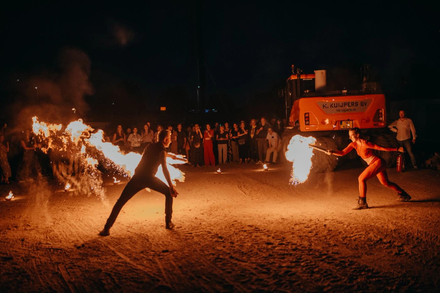 vuurshow duo bedrijfsfeest lycopodium poeder