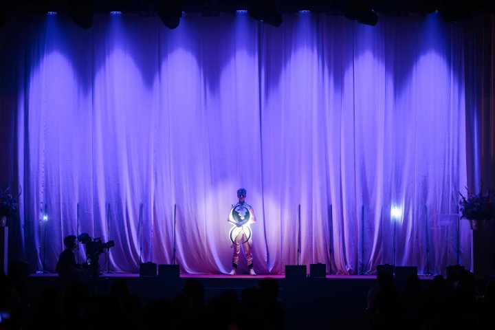 Photon light show at Morti's corporate party