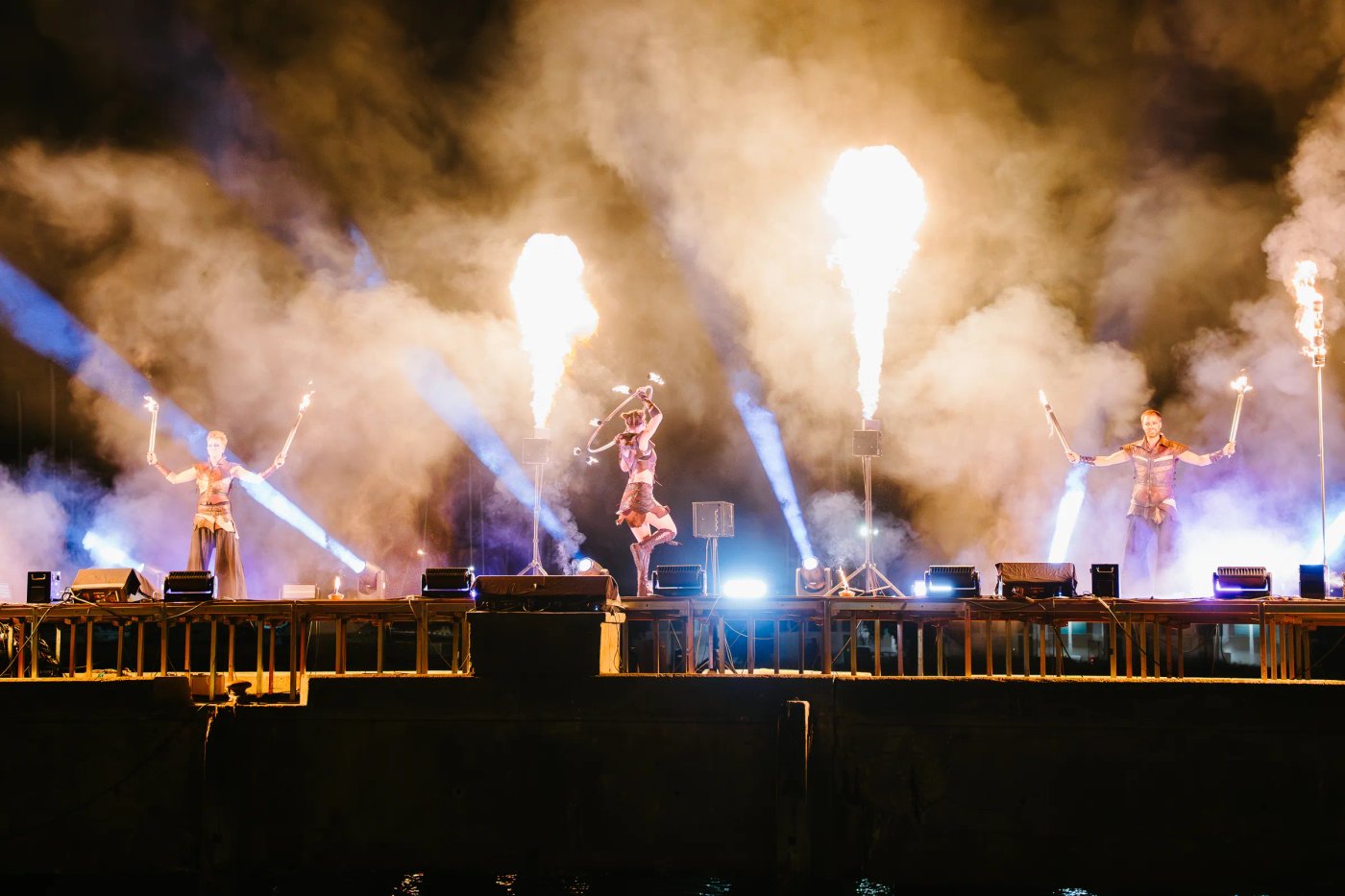 Eclipse fire show at the NOITADA festival in Portimão