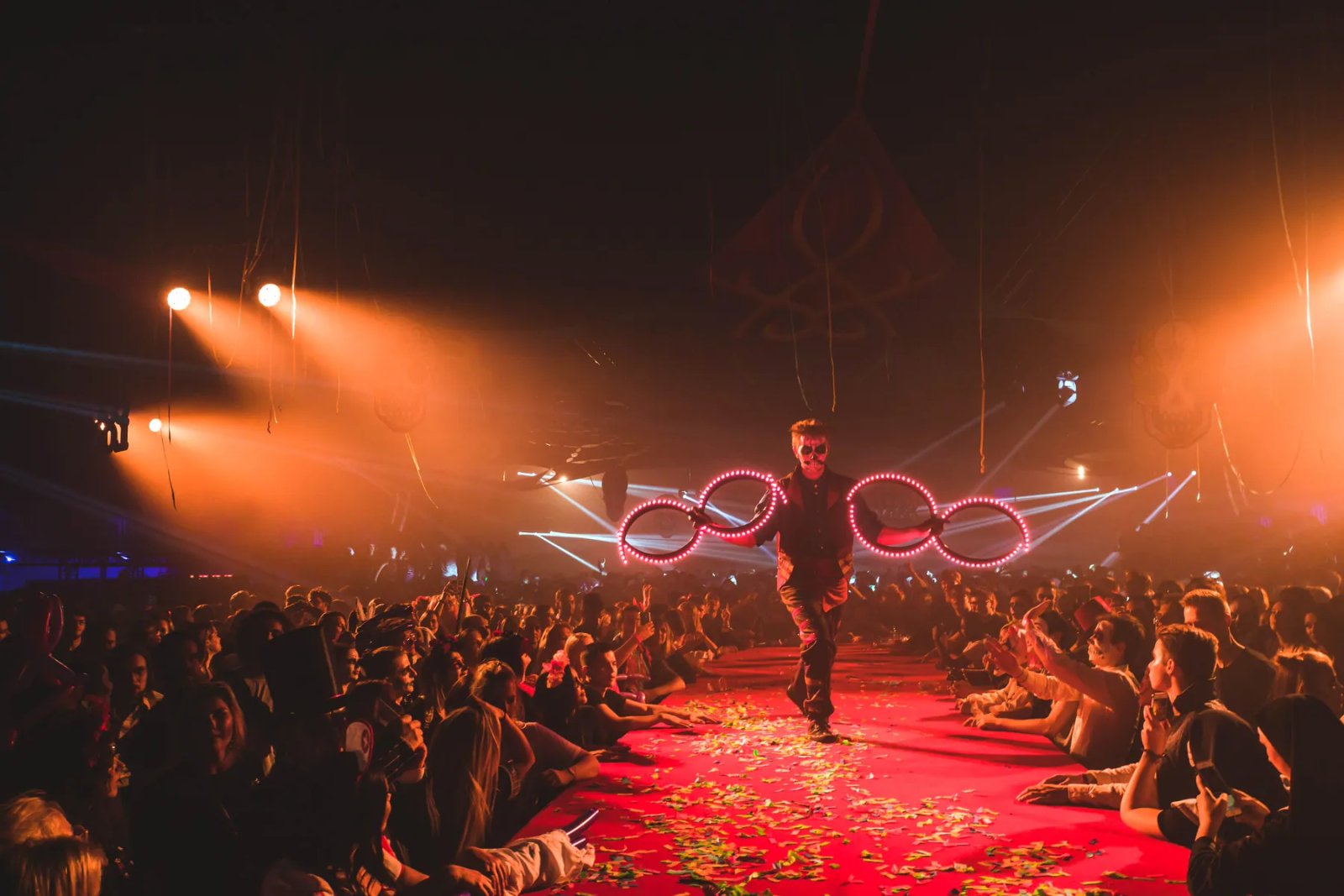 Licht dansers freestyle sfeerbeeld