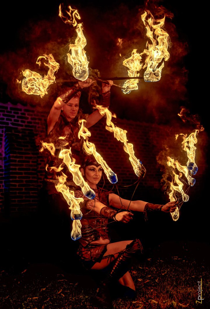 Vuur dansers sfeerbeeld 5