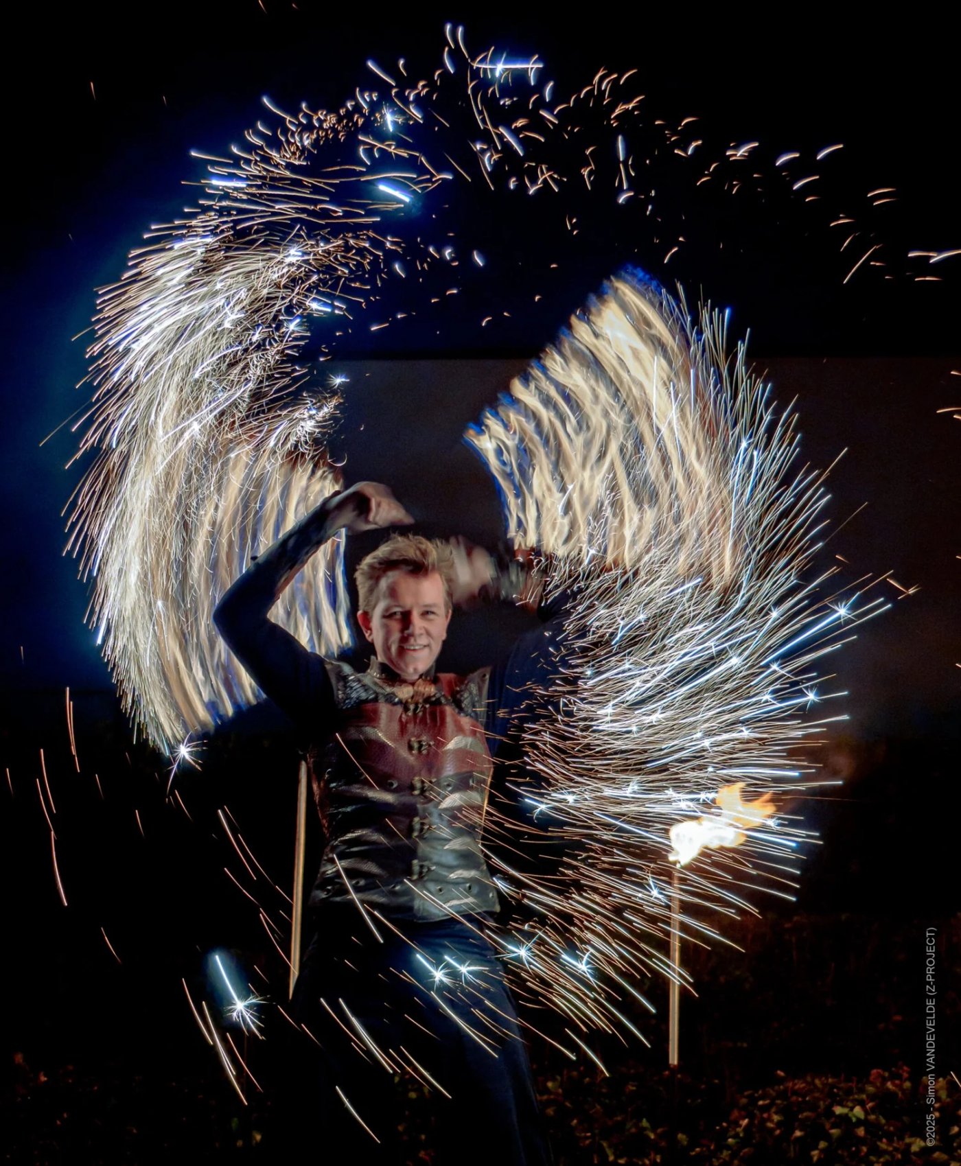 Crescendo vuurshow close-up