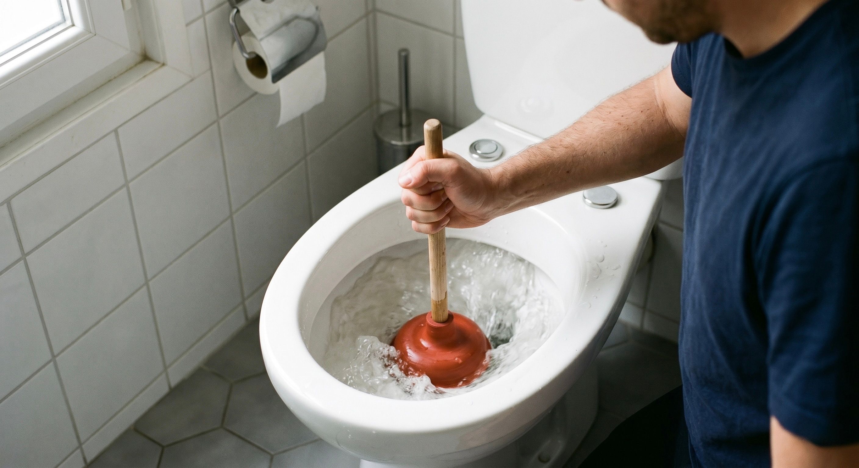 WC bouché : que faire, comment le déboucher et quand appeler un plombier