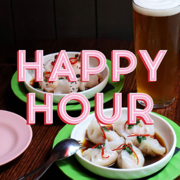 Happy hour with dumplings
