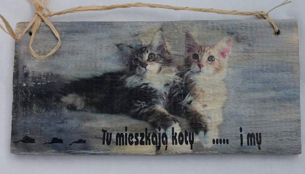 Zawieszka Tu Mieszkają Koty i My