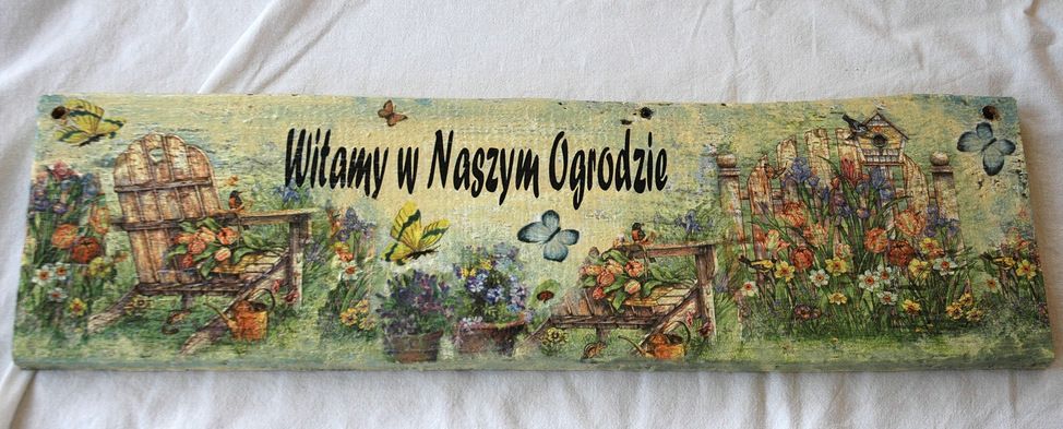Zawieszka Witamy w Naszym Ogrodzie