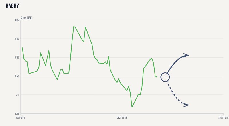 HAGHY price & upcoming catalysts chart
