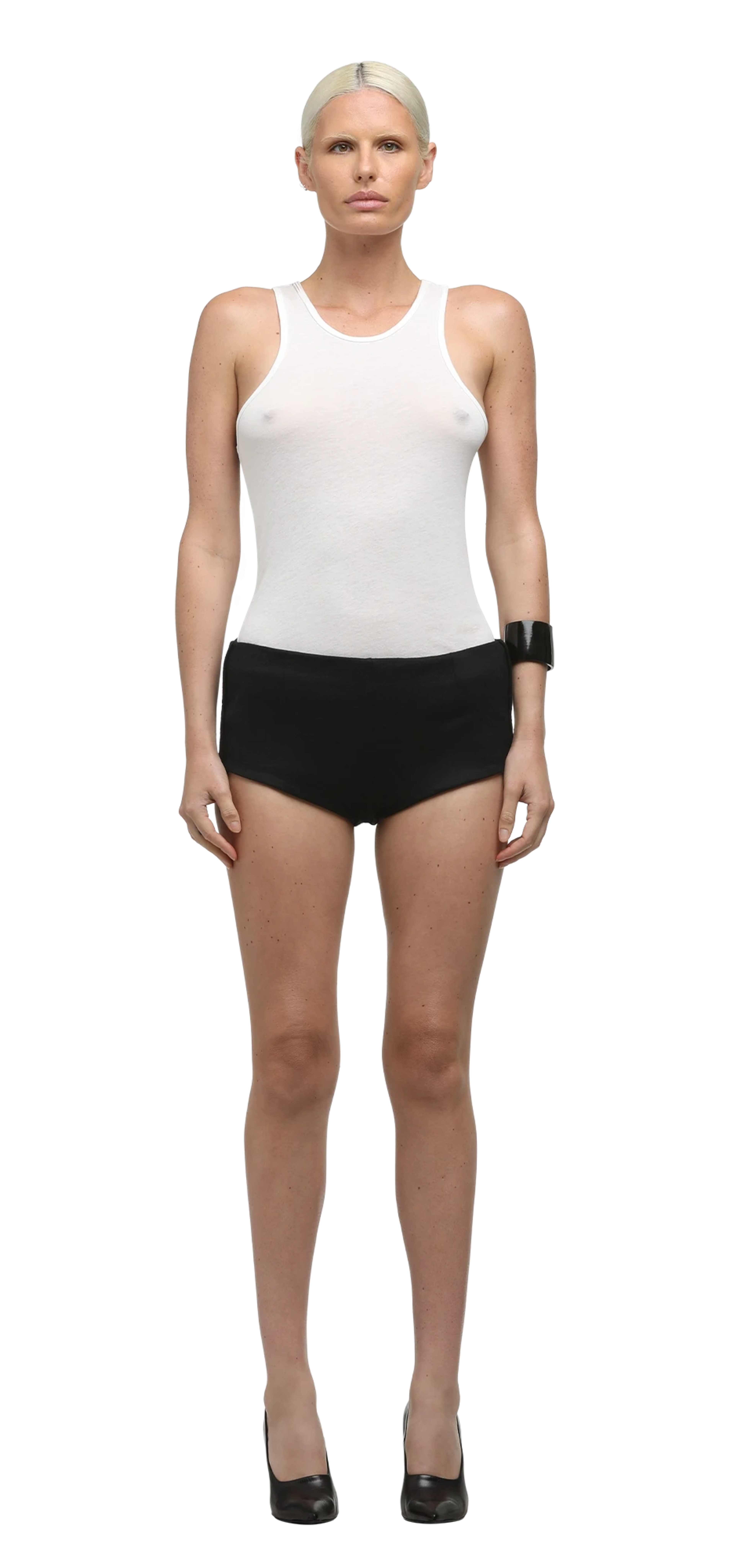 woolie-shorts-black character front view