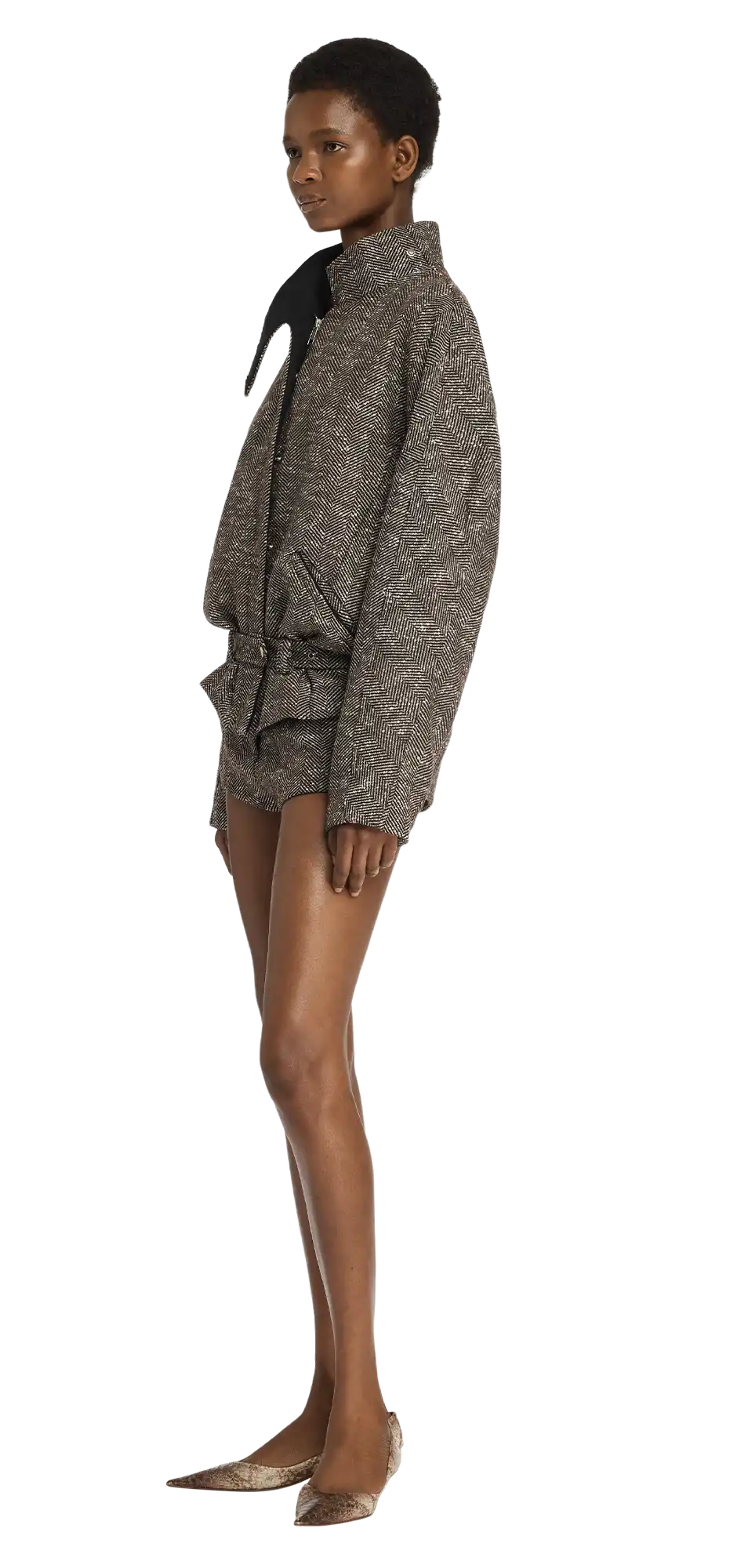 contrast aviator jacket brindle - entire studios