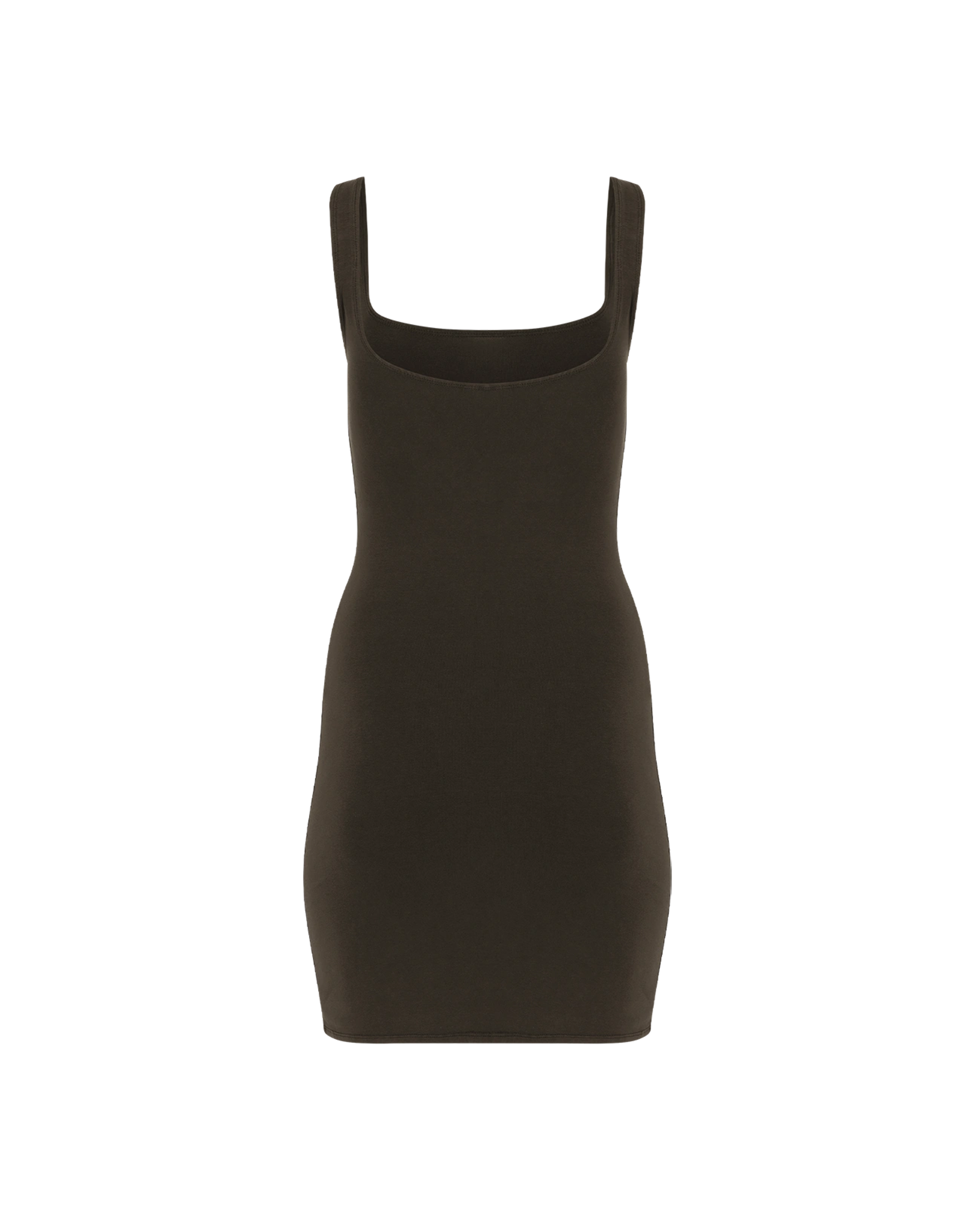 Square Neck Mini Cotton Spandex Brunette - Image 2