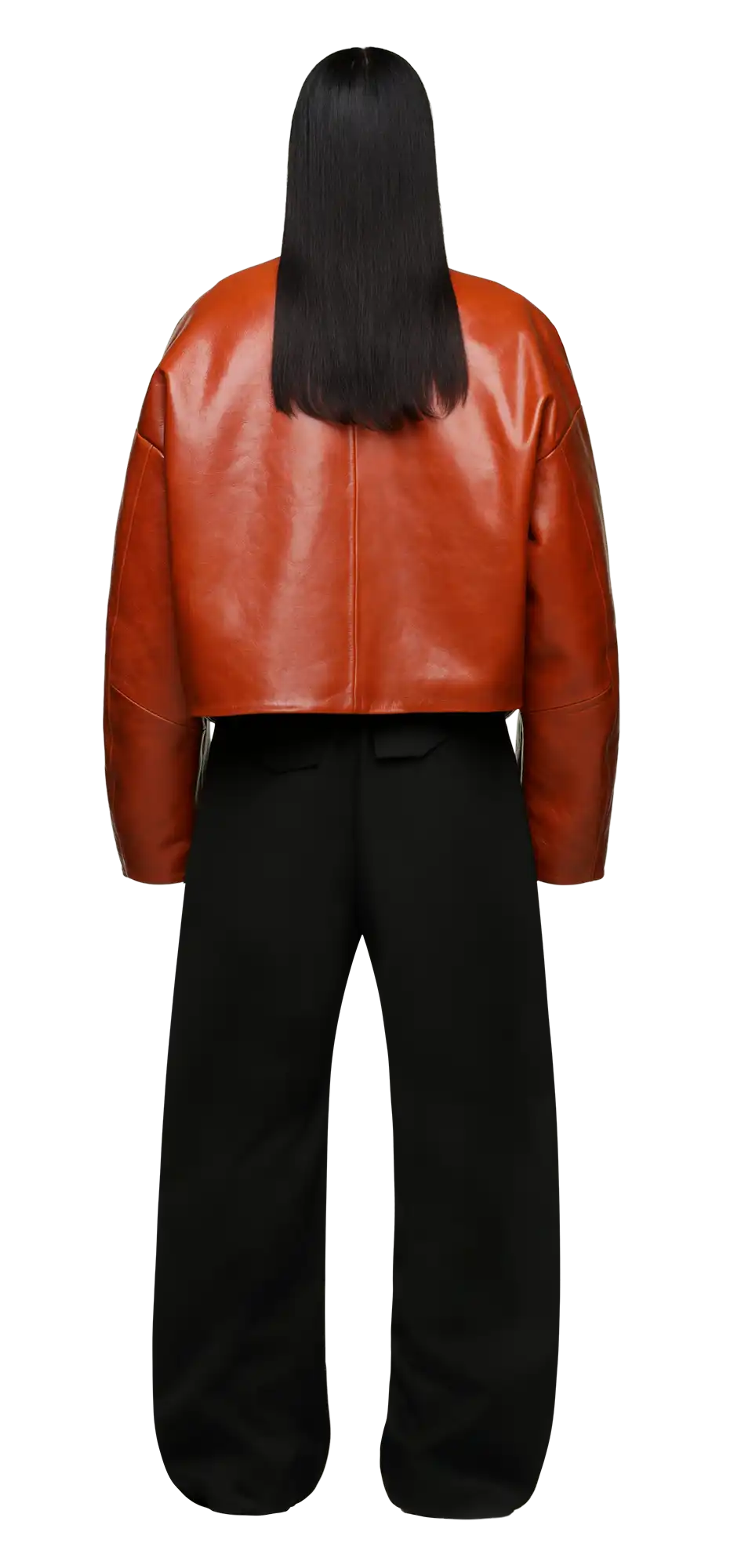arced leather jacket copper - entire studios
