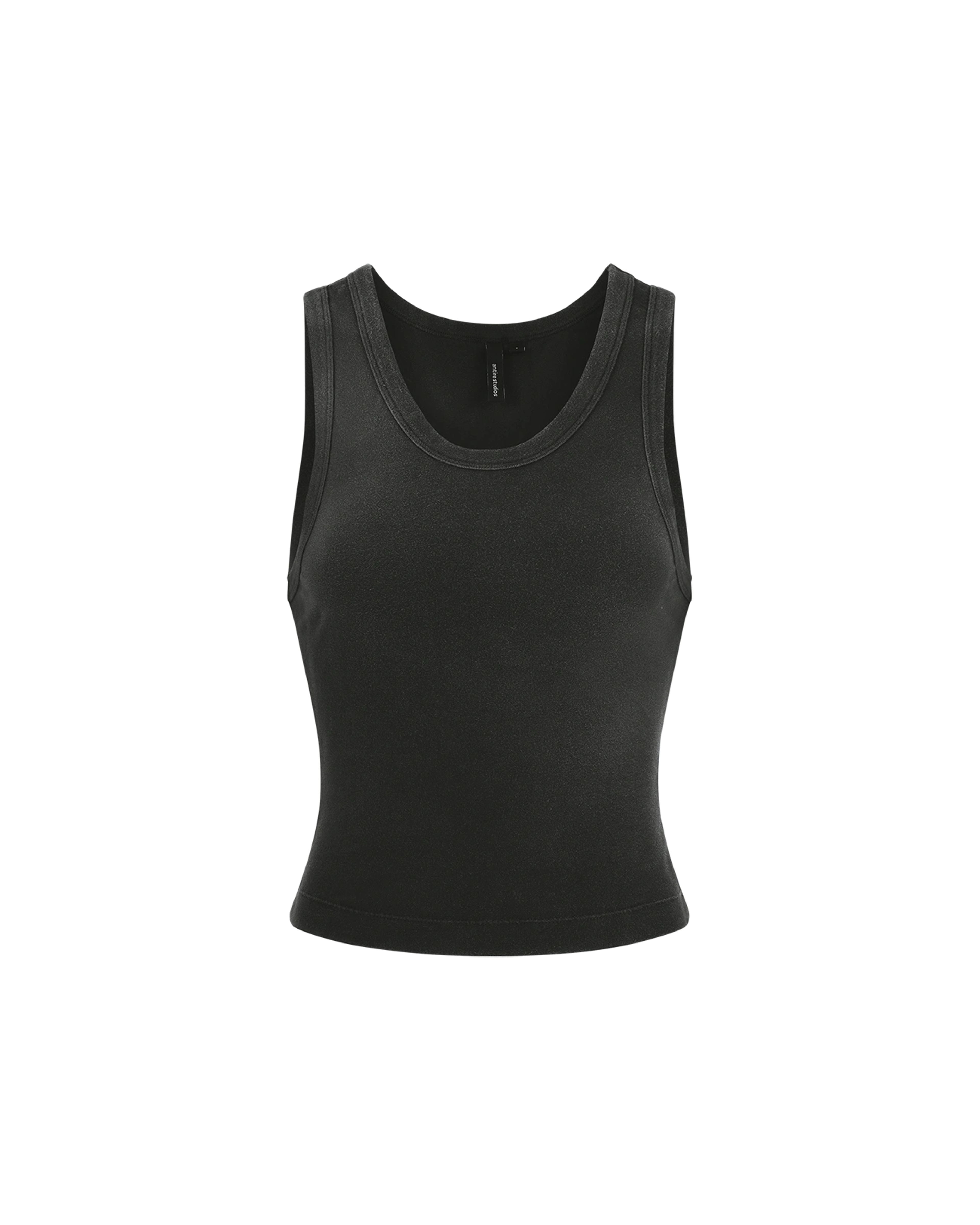 Cropped Tank Washed Black - Image 1
