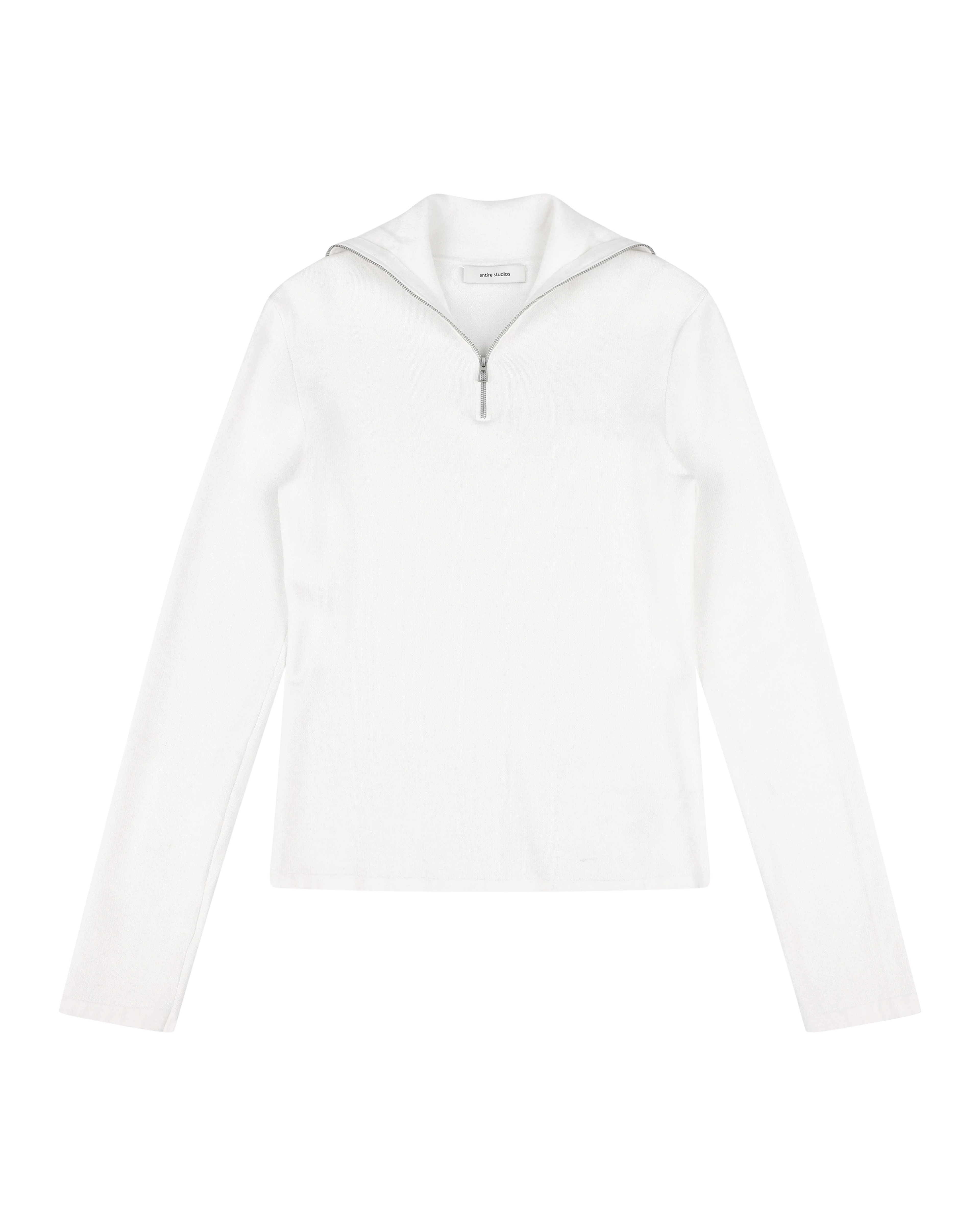 Zip Up Turtleneck Ivory - Image 5