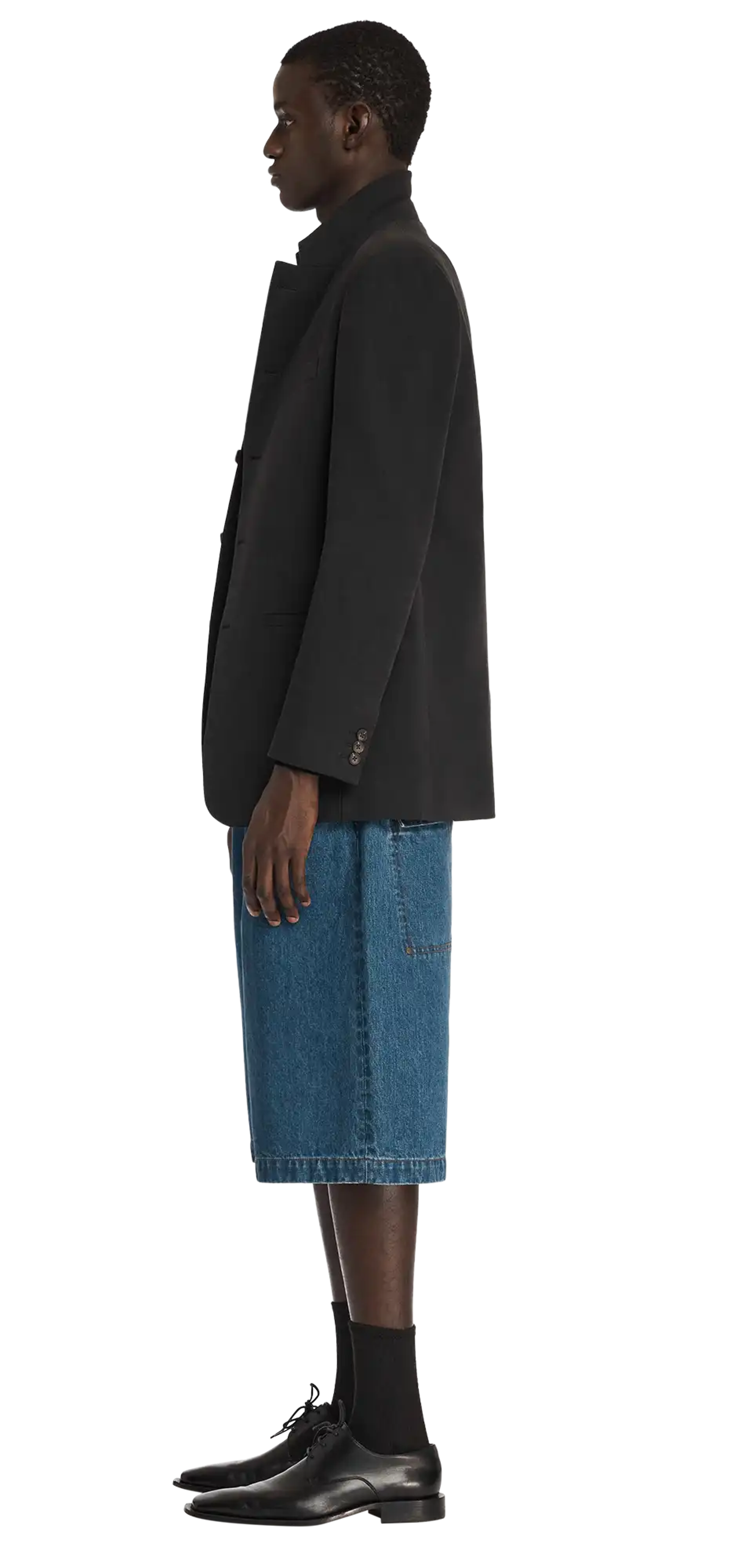 simple-breasted-blazer-black-linen character left view