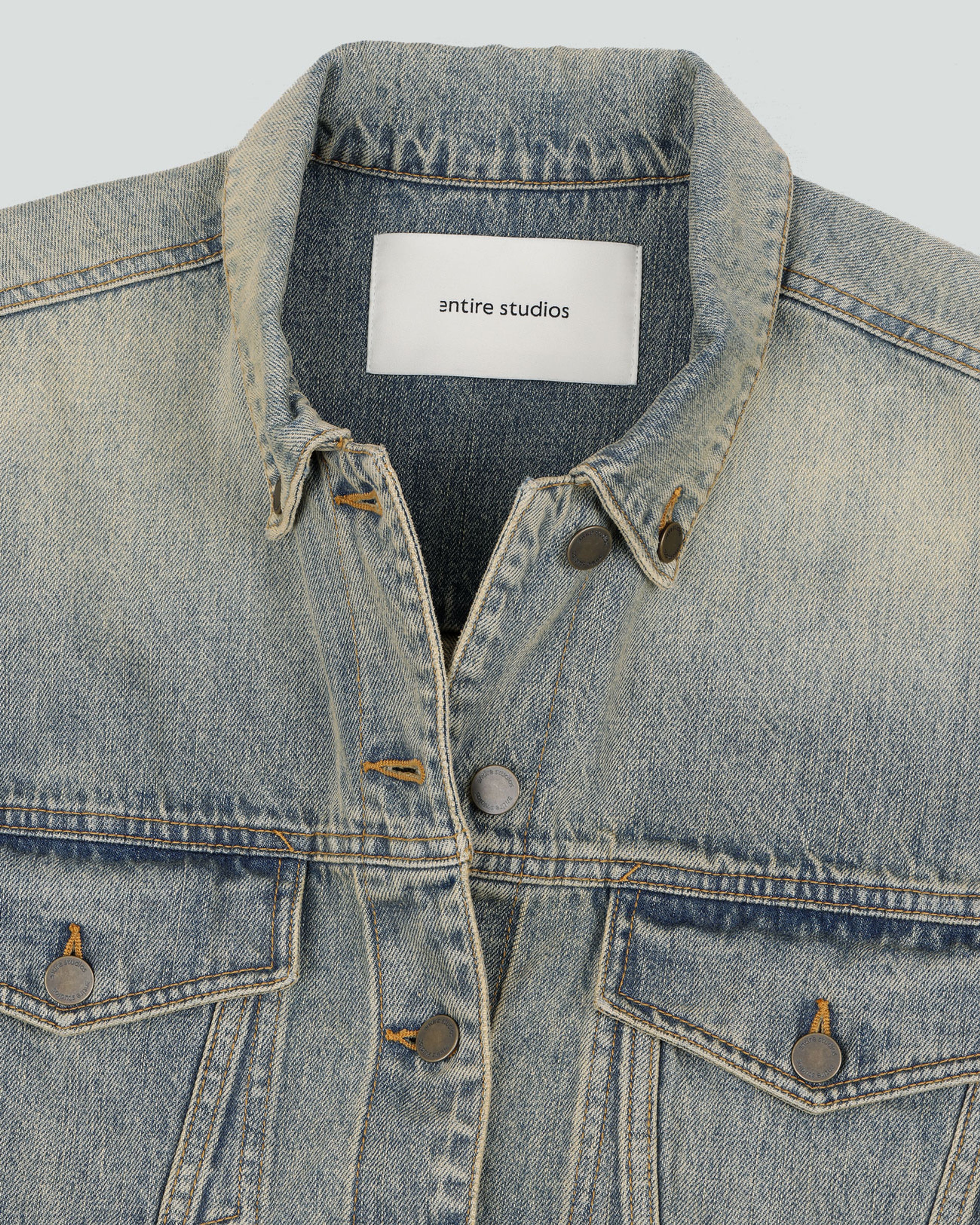 Shrunken Denim Jacket Surface Wave - Image 6