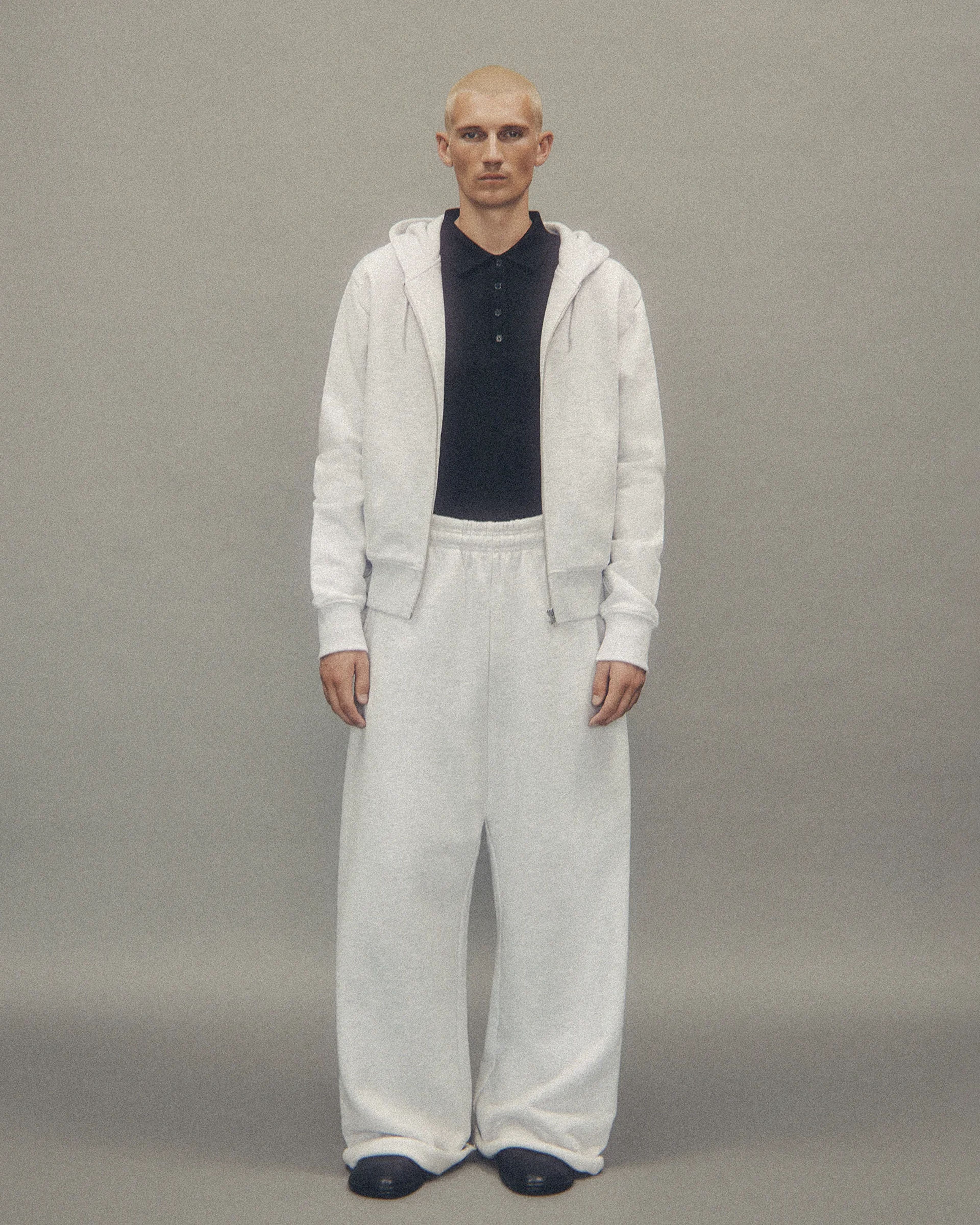 Slim Zip Up Heather Grey - Image 1