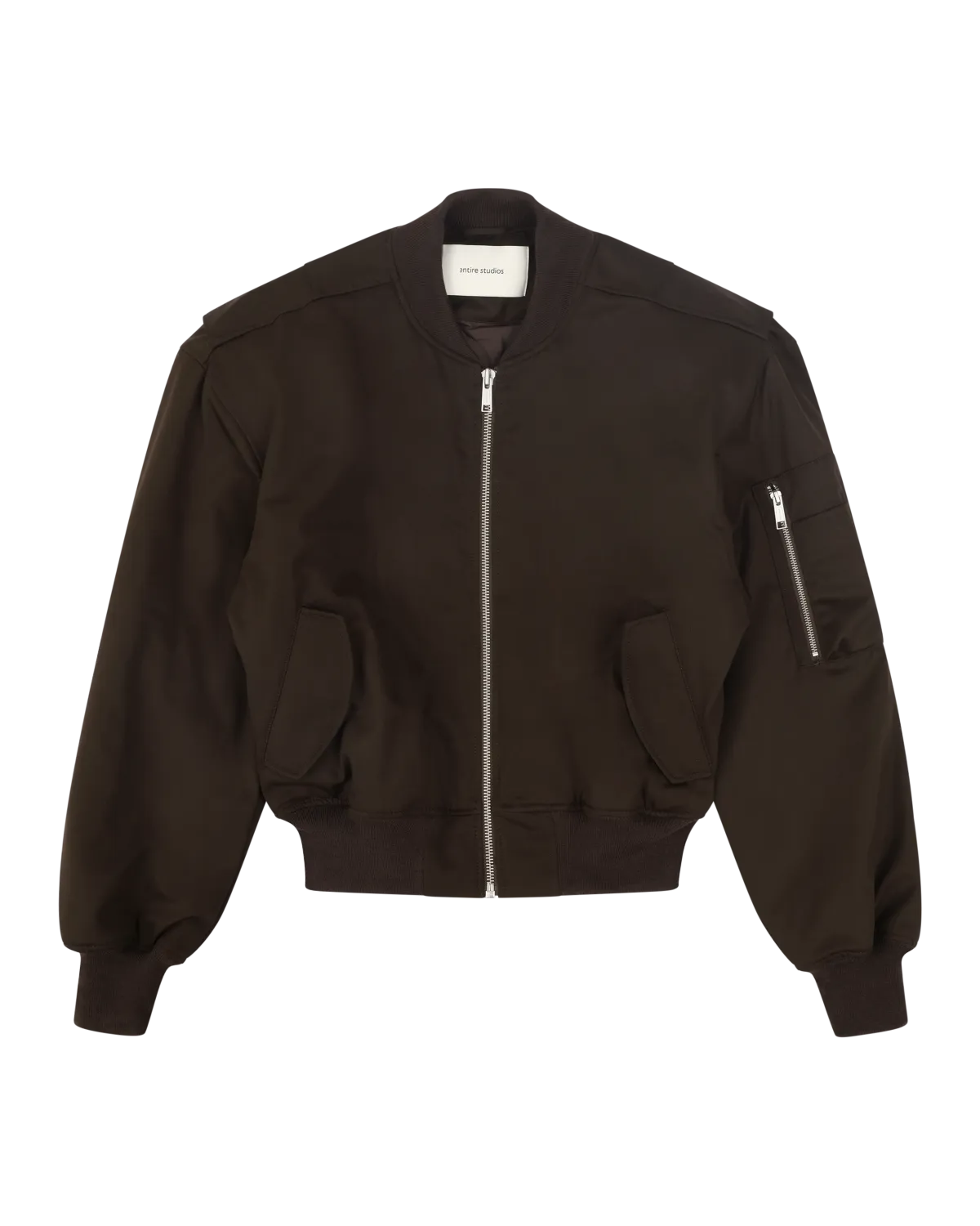 Cropped Broad Bomber Suiting Dark Brown - Image 3