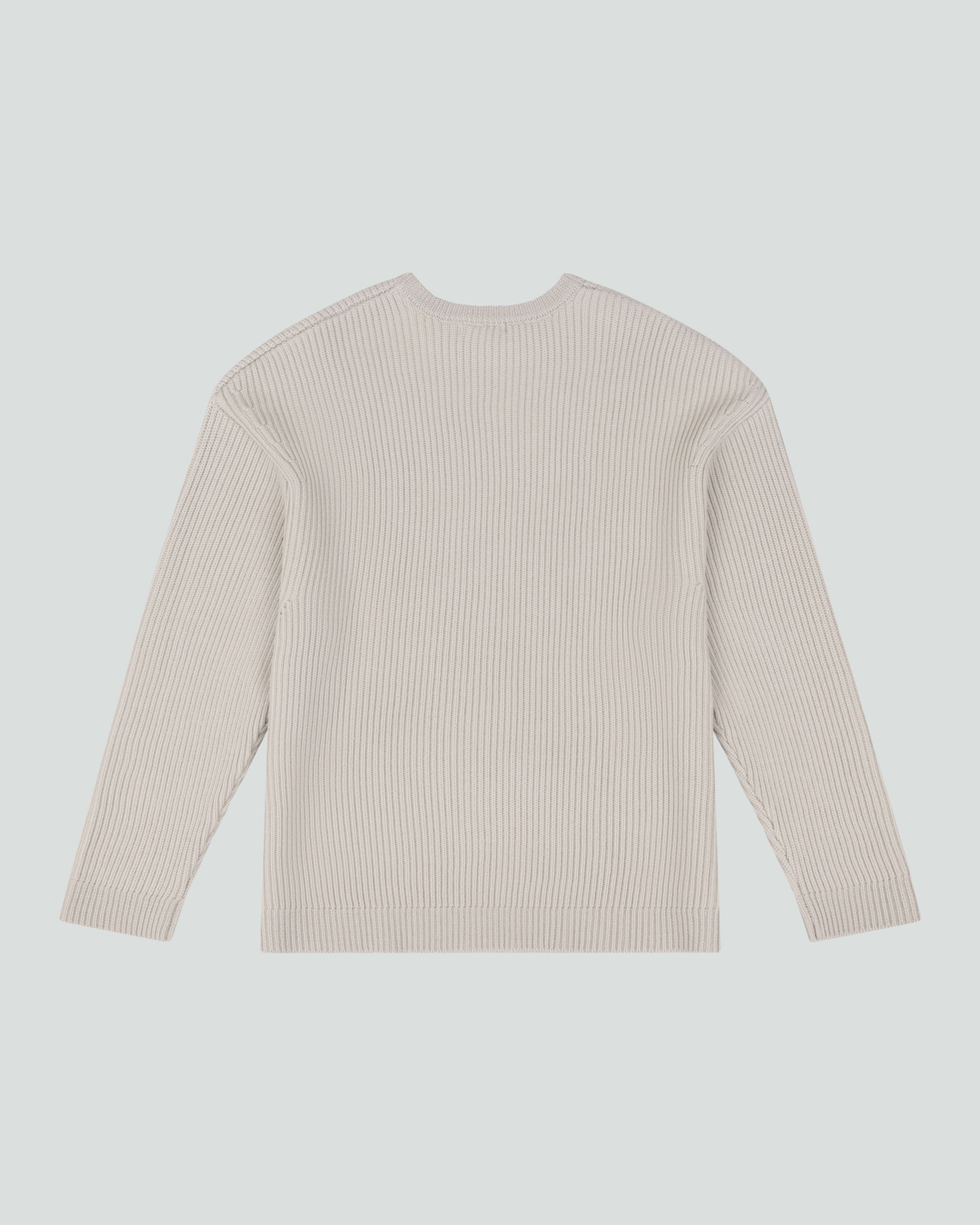 Oversize Knit Crewneck Beige - Image 10
